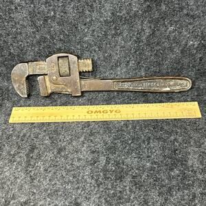 Vintage OTD Corp Forged Tool Steel USA Pipe Wrench Heavy Duty 14" Collectible